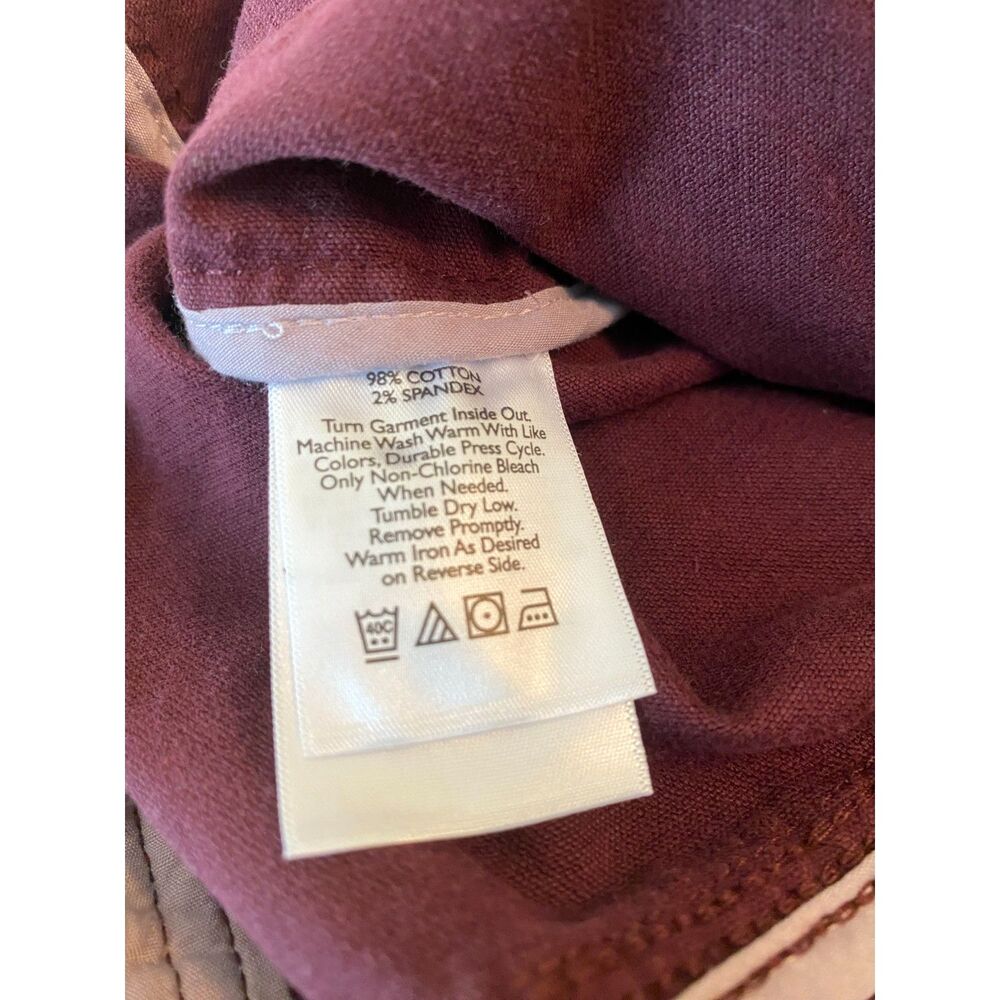 Eddie Bauer Corduroy Trucker Women's Jacket XL Burgundy Workwear Utility NWT - Picture 9 of 9